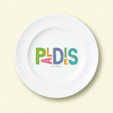 Porcelain plate - "PALDIES" Ø24 with radial side